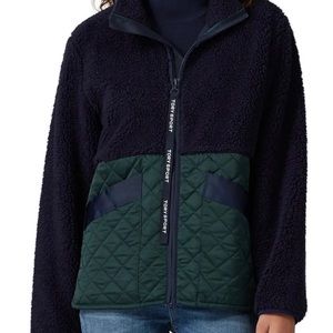 Tory Burch Sport Sherpa FleeceQuilted Jacket